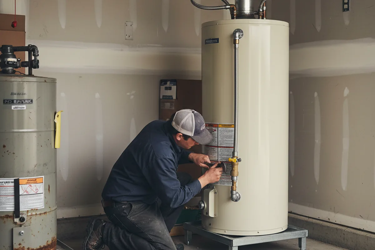 Water heater and shutoff valve replacement in Howell